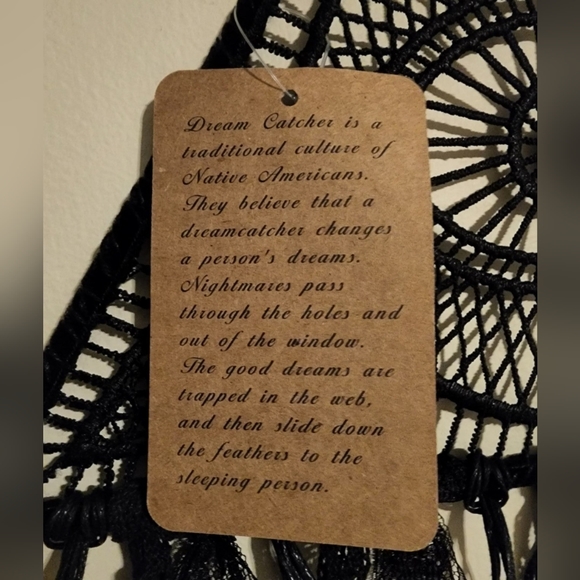 NEW Third Eye Black Dream Catcher Boho Shabby Chic Dream Catcher - Picture 5 of 6